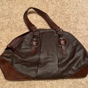 Limited brown bowling purse.